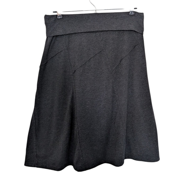 prAna Daphne Skirt Knee Length Charcoal Grey Cotton Blend Women's size Small - Picture 5 of 13